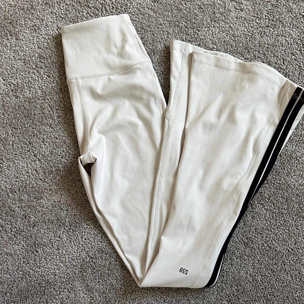 Split 59 Cream Flare Pants